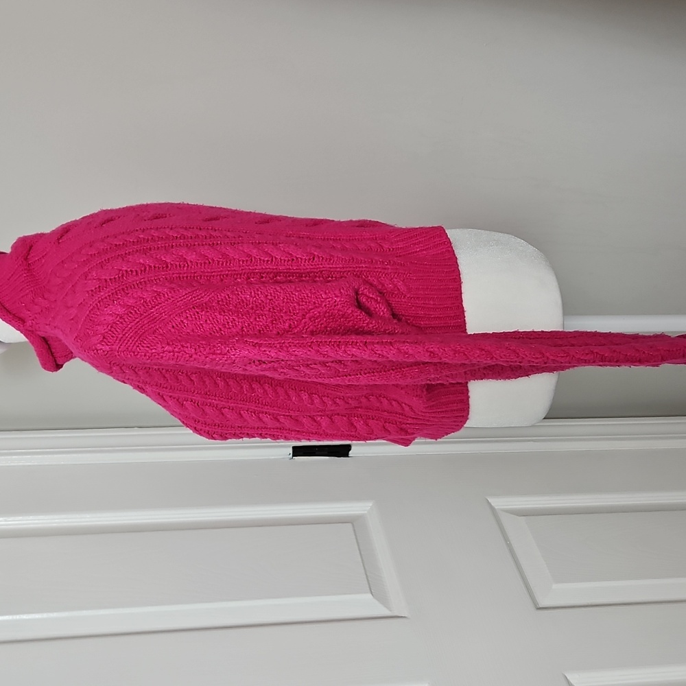 Pilcro Anthropologie Women's Pink Mock-Neck Cable-Knit Sweater Size XS - Picture 8 of 11